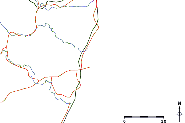 Roads and rivers around Hososima, Miyazaki, Japan