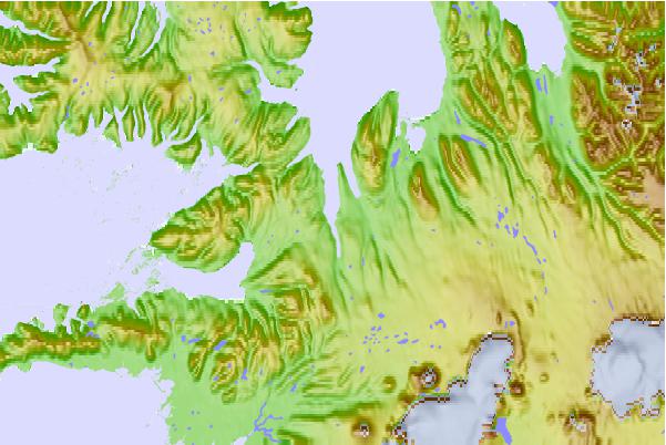 Tide stations located close to Hrutafjordur, Iceland