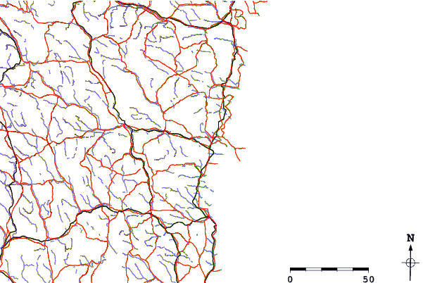 Roads and rivers around Hudiksvall
