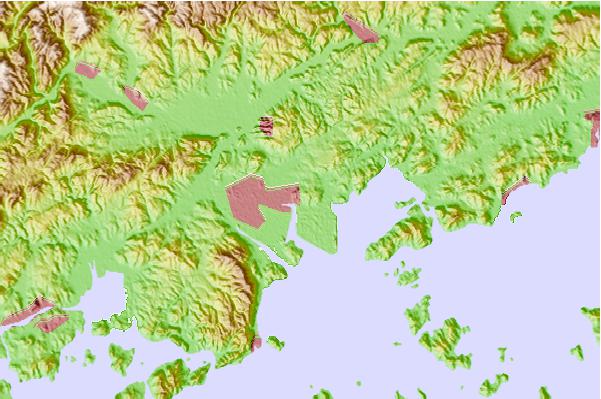 Tide stations located close to Hukuyama, Hirosima, Japan