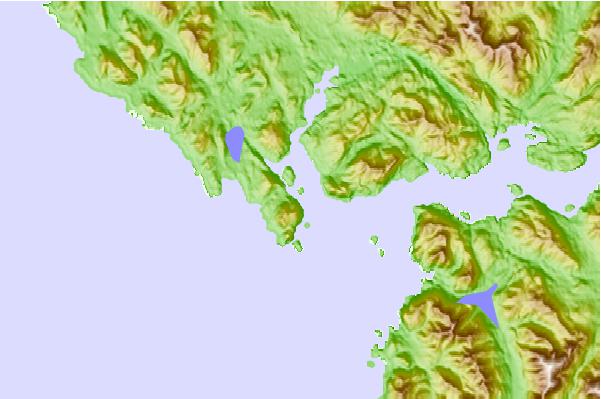 Tide stations located close to Hunt Islets, British Columbia