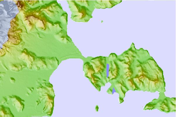 Tide stations located close to Ikatan Bay, Unimak Island, Alaska