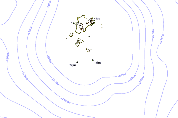 Shoreline around Iles Wallis