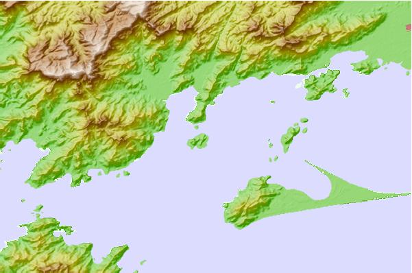 Tide stations located close to Ilha Guaiba, Brazil