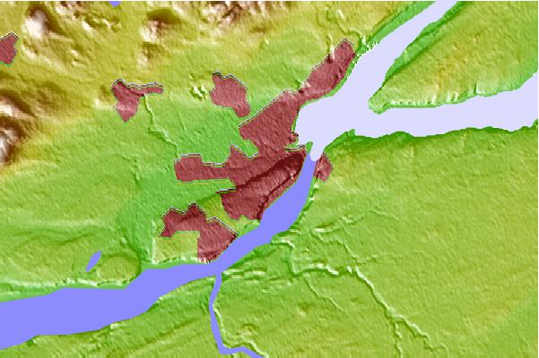 Tide stations located close to Immigration Wharf, Quebec