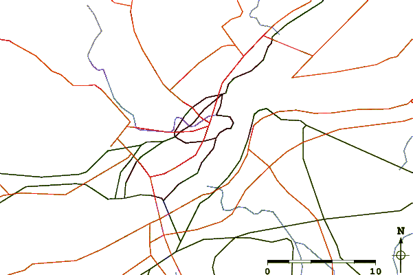 Roads and rivers around Immigration Wharf, Quebec