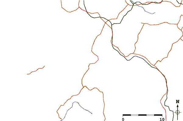 Roads and rivers around Inoura, Nagasaki, Japan