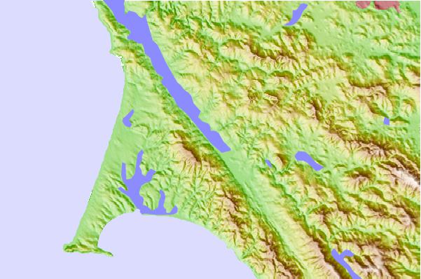 Tide stations located close to Inverness, Tomales Bay, California
