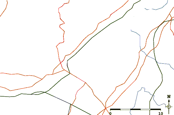 Roads and rivers around Inward Rocks, Severn River, England