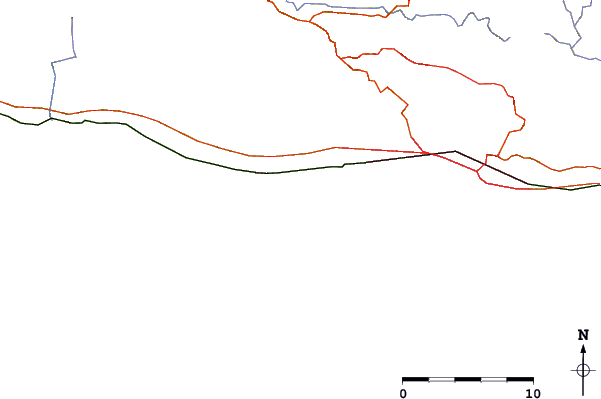 Roads and rivers around Isla Vista