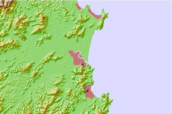 Tide stations located close to Itajai, Brazil