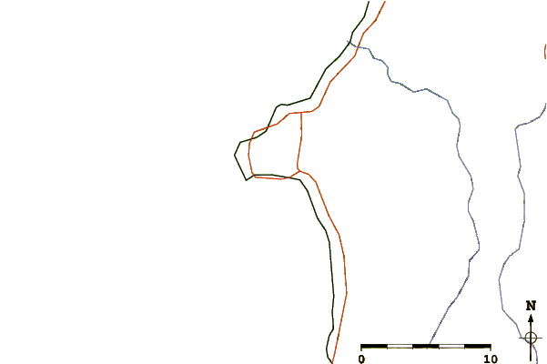 Roads and rivers around Iwasaki, Aomori, Japan