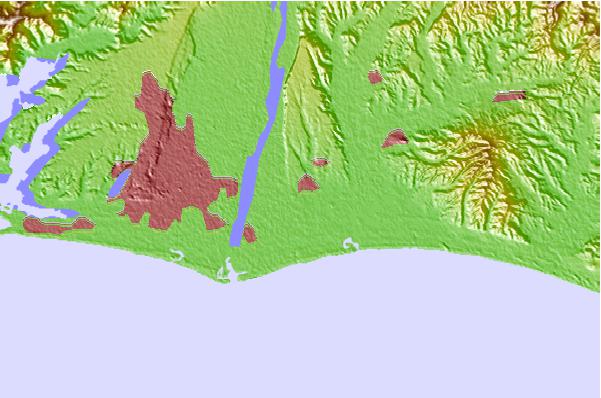 Tide stations located close to Iwata