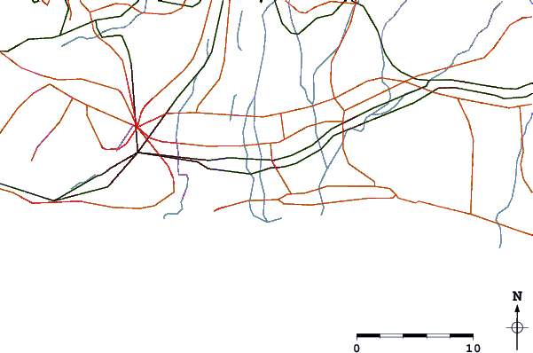 Roads and rivers around Iwata