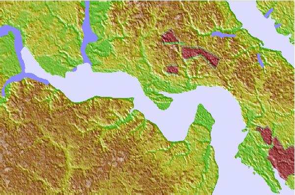 Tide stations located close to Jamestown Island, James River, Virginia