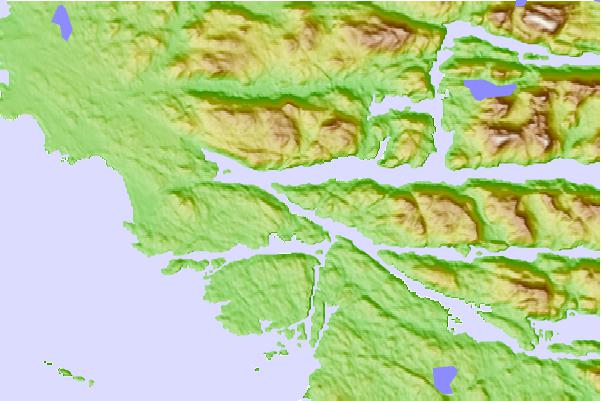 Tide stations located close to Johnson Point, British Columbia