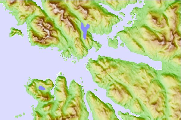 Tide stations located close to Kakul Narrows, Alaska