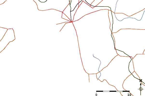 Roads and rivers around Kalamaki