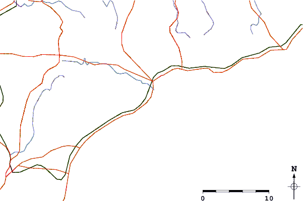 Roads and rivers around Kamogawa, Tiba, Japan