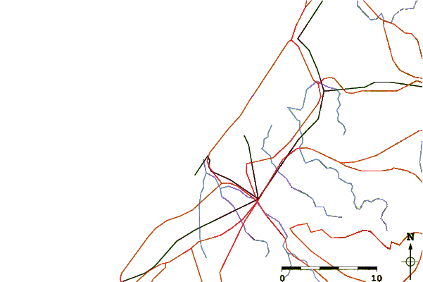 Roads and rivers around Kanazawa, Ishikawa, Japan