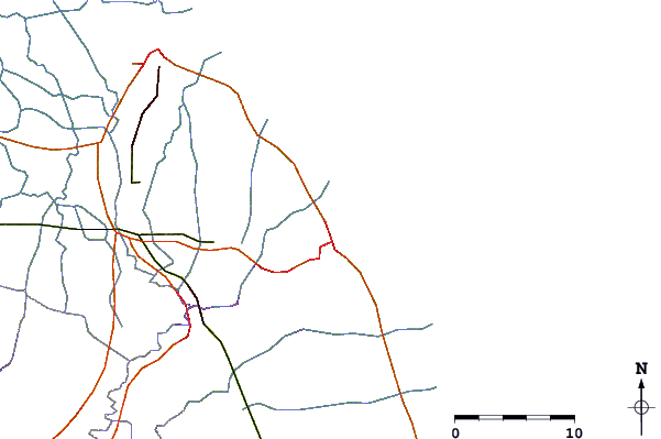 Roads and rivers around Karangampel