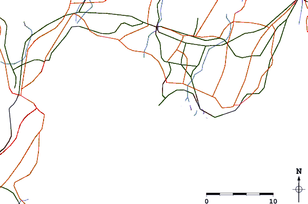 Roads and rivers around Kariya (Suo Nada), Yamaguti, Japan