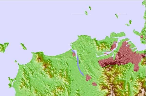 Tide stations located close to Kasiwabara, Hukuoka, Japan