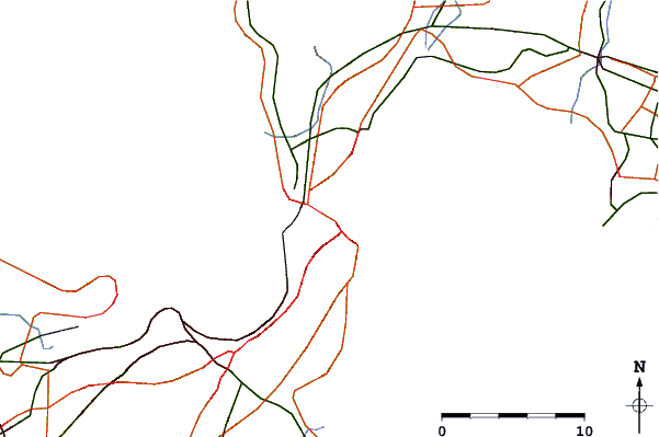 Roads and rivers around Kazi Ga Hana, Hukuoka, Japan