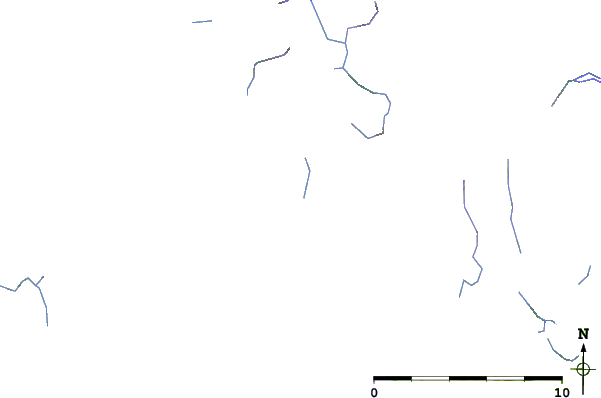 Roads and rivers around Keete Inlet, Alaska