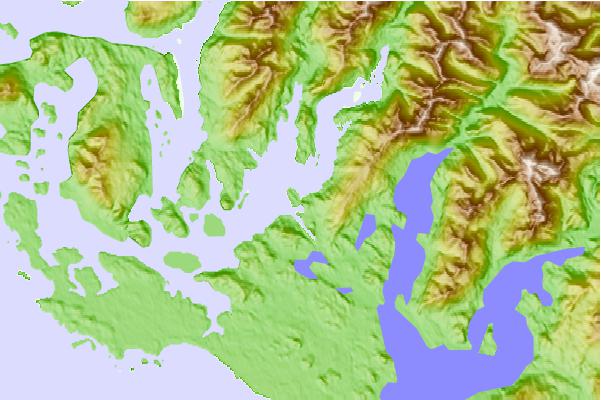 Tide stations located close to Kennedy Cove, British Columbia