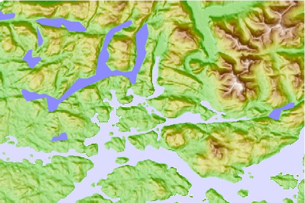 Tide stations located close to Kenneth Passage, British Columbia