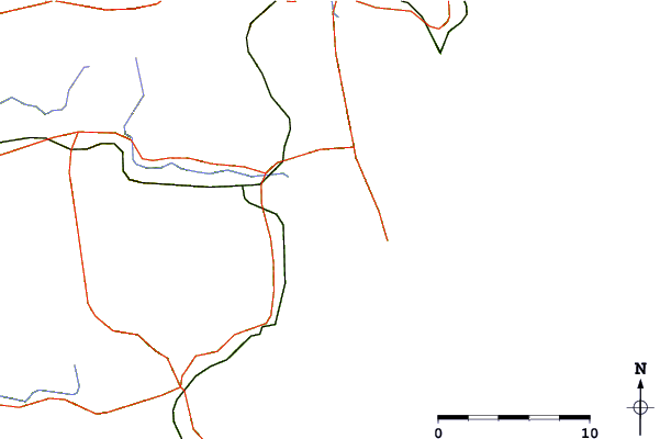 Roads and rivers around Kesennuma, Miyagi, Japan