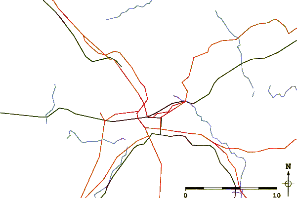 Roads and rivers around Kiel