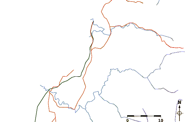 Roads and rivers around Kinarut