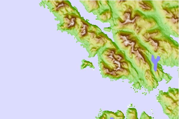 Tide stations located close to Klokachef Island, Alaska