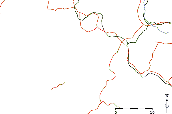 Roads and rivers around Kogo Saki, Nagasaki, Japan