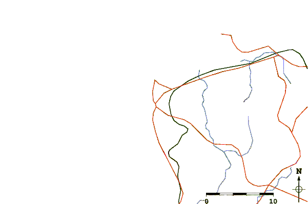 Roads and rivers around Kottoi, Yamaguti, Japan