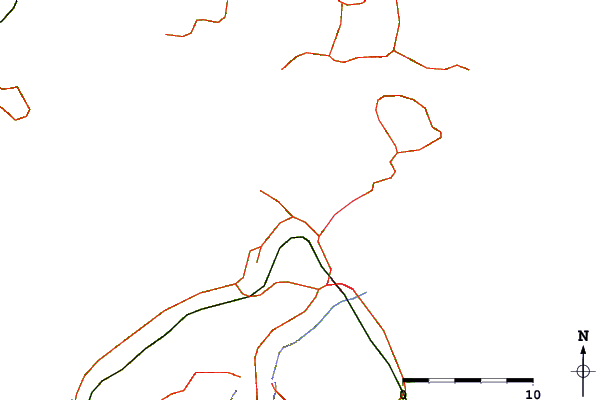 Roads and rivers around Kuru Sima, Ehime, Japan