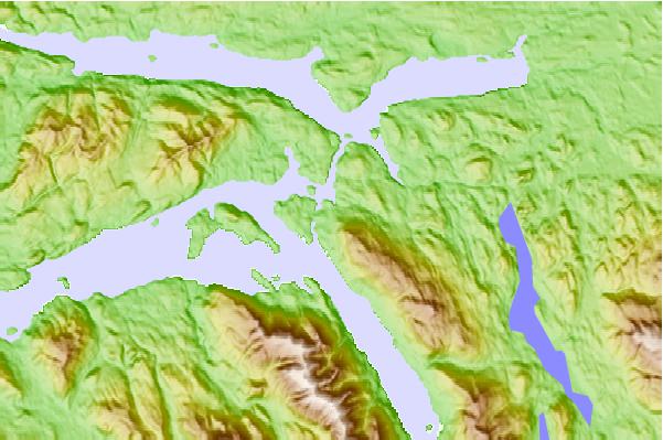 Tide stations located close to Kwokwesta Creek, British Columbia