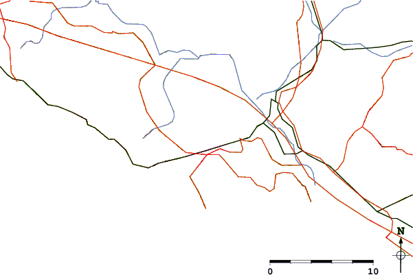 Roads and rivers around La Spezia