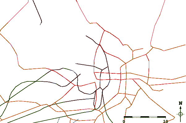 Roads and rivers around Lafayette River, Granby Street Bridge, Hampton Roads, Virginia