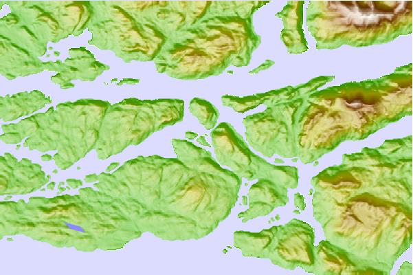 Tide stations located close to Lagoon Cove, British Columbia