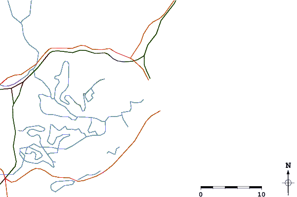 Roads and rivers around Laguna, Brazil