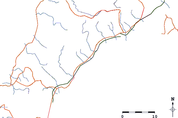 Roads and rivers around Langtad