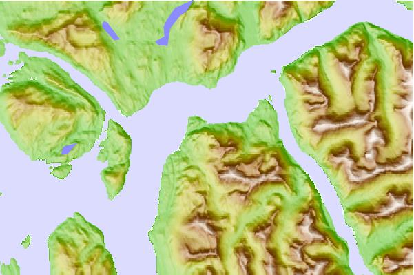 Tide stations located close to Lawyer Island, British Columbia