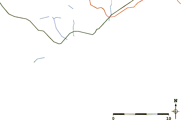 Roads and rivers around Lawyer Island, British Columbia