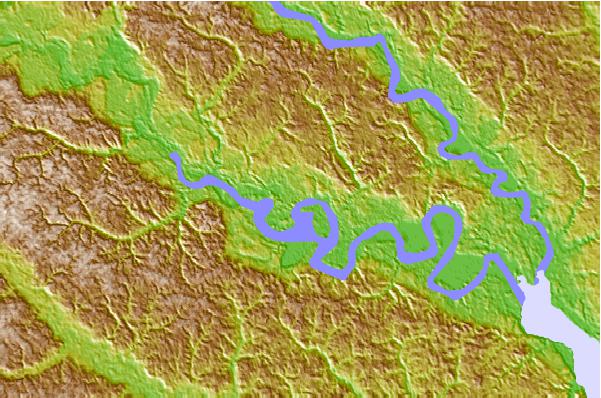 Tide stations located close to Lester Manor, Pamunkey River, Virginia