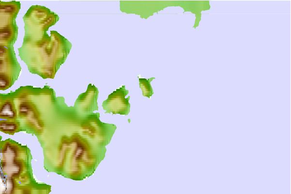 Tide stations located close to Lille Pendulum, Greenland