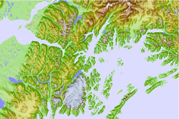 Tide stations located close to Long Bay Entrance, Culross Passage, Alaska