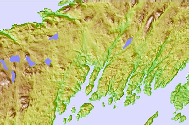 Tide stations located close to Long Harbour, Newfoundland